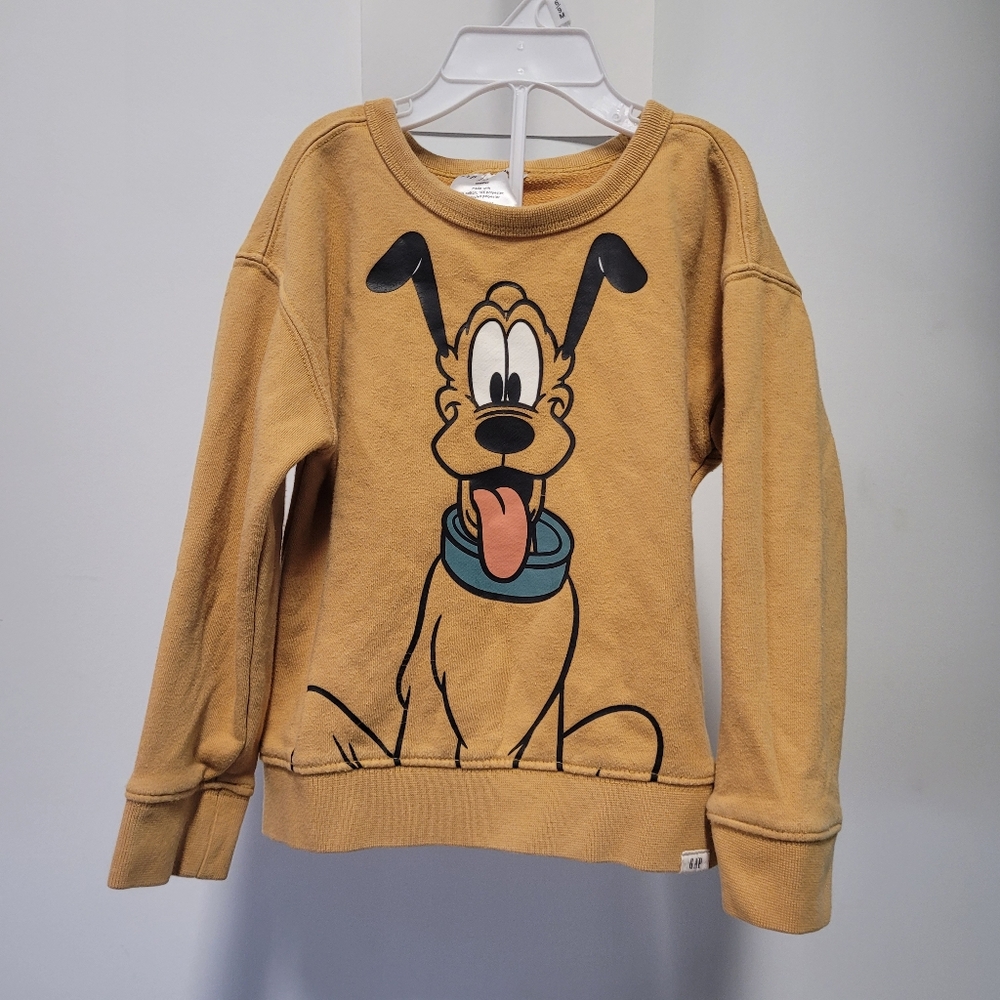 Pluto Dog Disney Baby GAP Crewneck Sweatshirt 4t Toddler